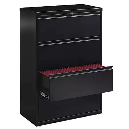 workpro 36 w 4 drawer steel lateral file cabinet black|workpro 36 inch cabinet.